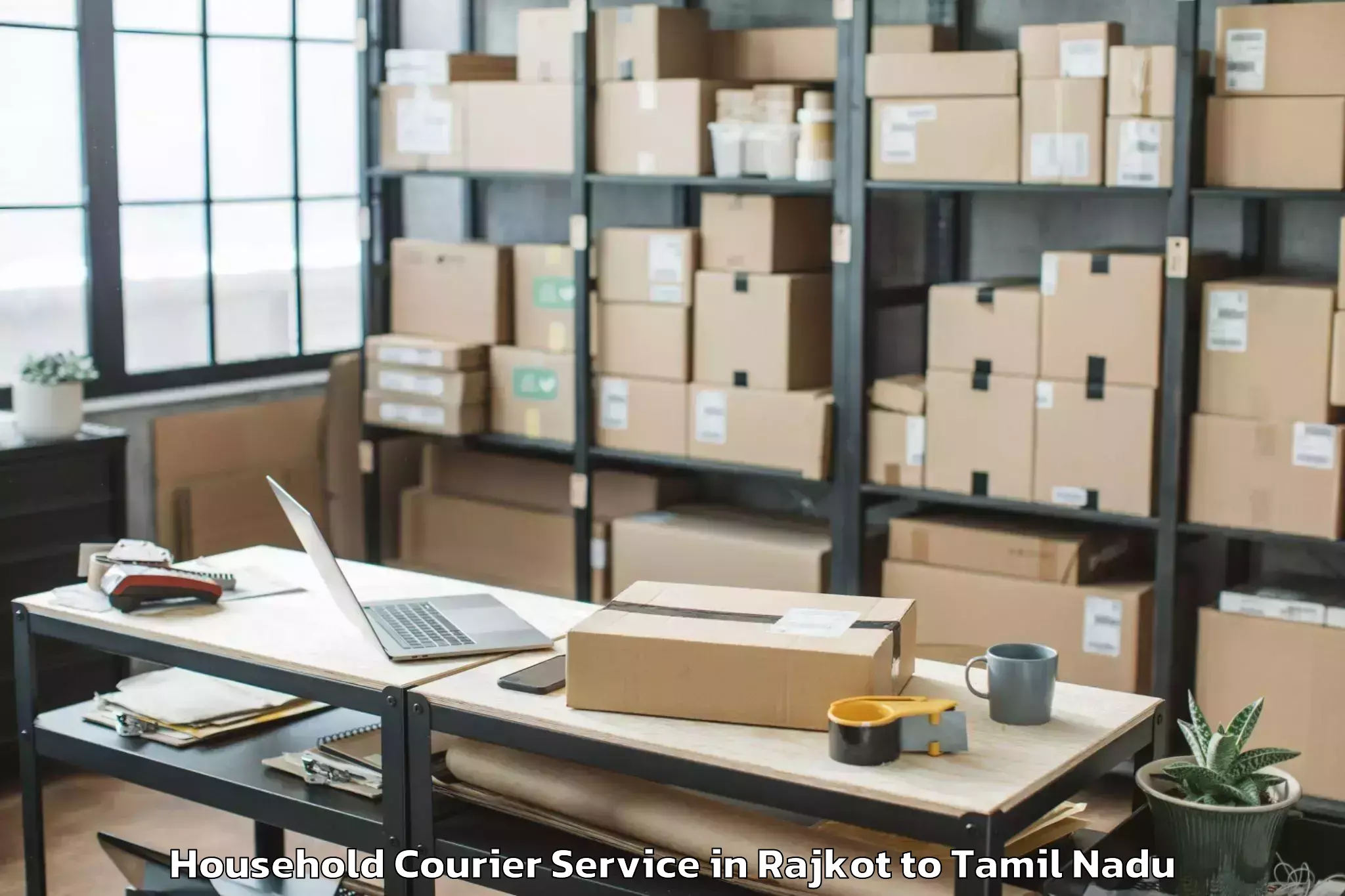 Quality Rajkot to Arumuganeri Household Courier